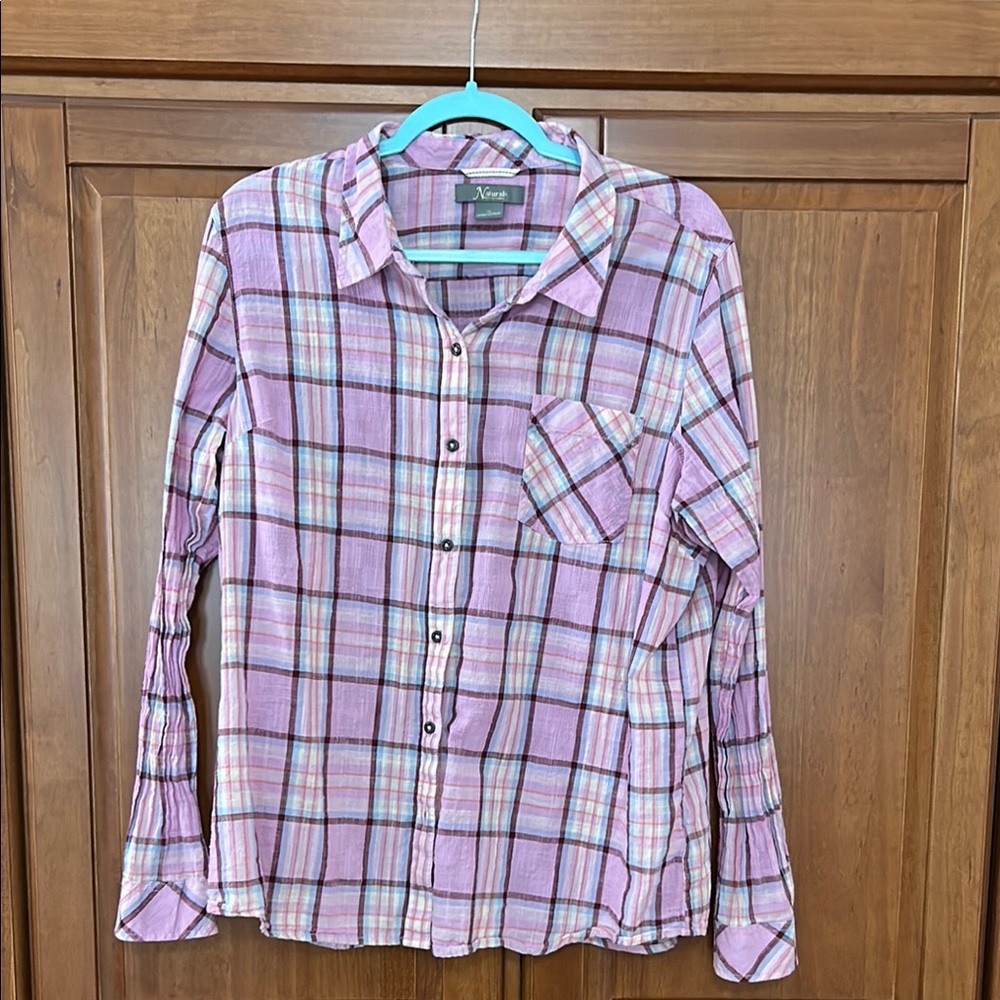 Pink Plaid Shirt